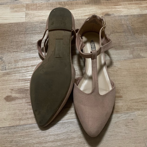 Blush Pink Pointy Flats - Picture 2 of 6